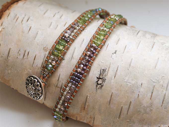 Armband 'fairy tail' grün-lila